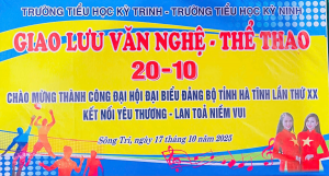 GIAO LƯU VĂN NGHỆ, THỂ THAO - HOẠT ĐỘNG KẾT NỐI YÊU THƯƠNG, LAN TỎA NIỀM VUI GIỮA TRƯỜNG TIỂU HỌC KỲ TRINH VÀ TRƯỜNG TIỂU HỌC KỲ NINH.